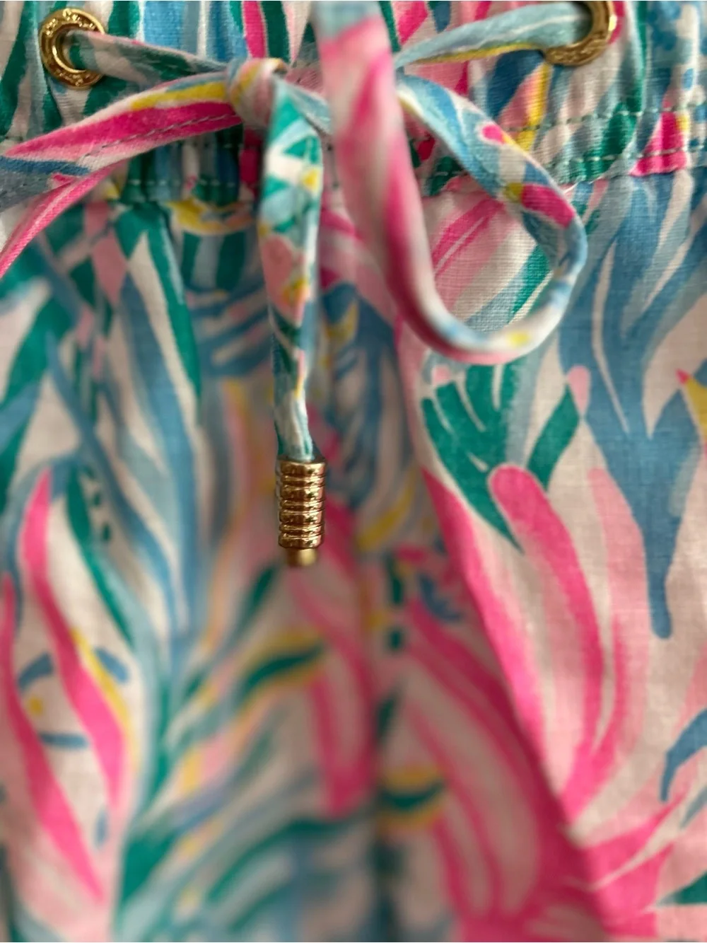 Lily Pulitzer Linen Shorts Bermudas Size Xs Pull On Tropical